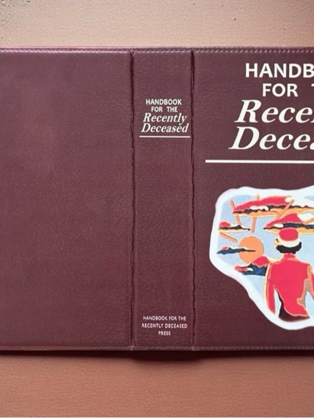 New Beetlejuice novelty 'Handbook for the Recently Deceased' Burgundy Crossbody - Picture 4 of 8